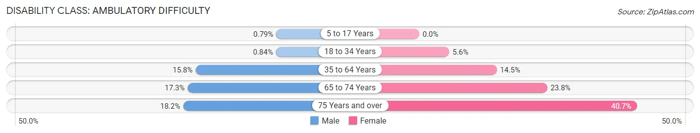 Disability in Winchester: <span>Ambulatory Difficulty</span>