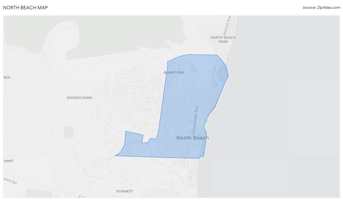 North Beach, MD Zip Codes Map & Profile 2023 Zip Atlas
