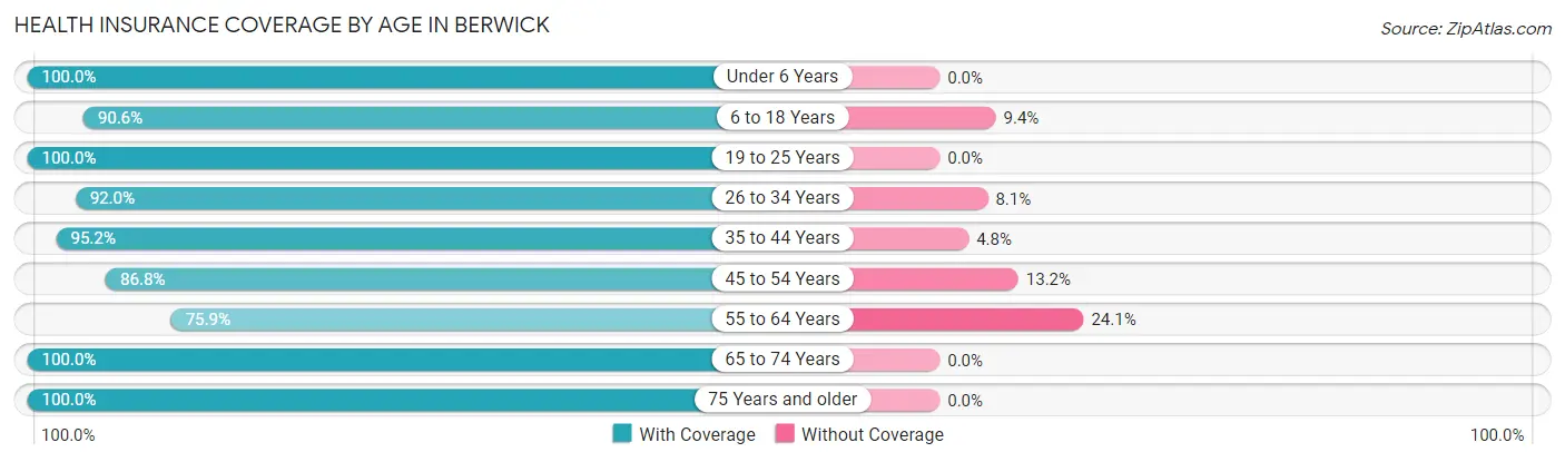 Health Insurance Coverage by Age in Berwick