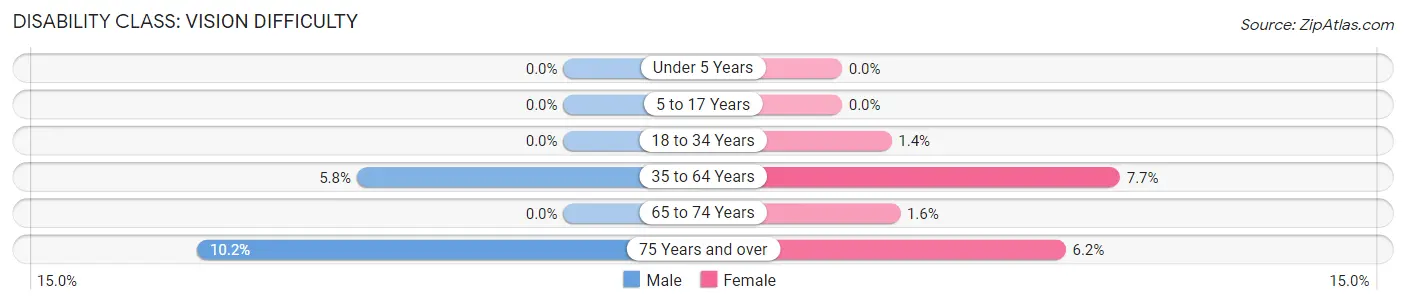 Disability in Biddeford: <span>Vision Difficulty</span>