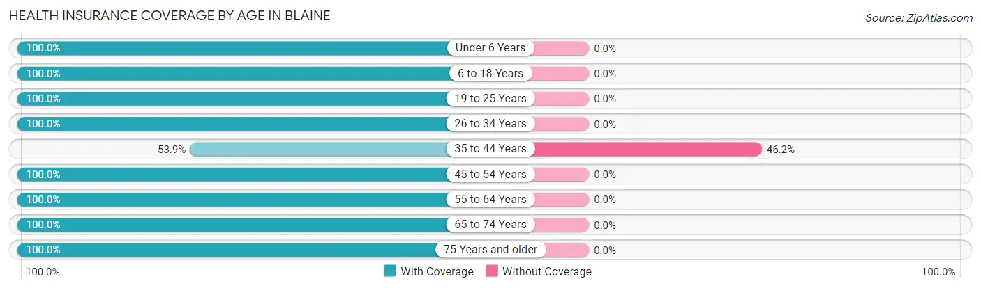 Health Insurance Coverage by Age in Blaine
