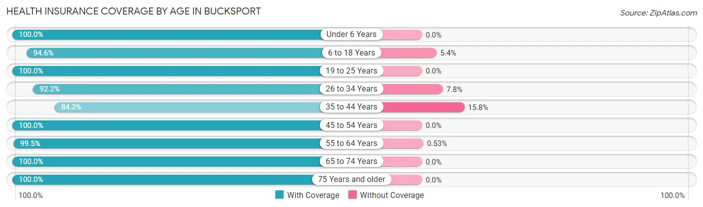 Health Insurance Coverage by Age in Bucksport