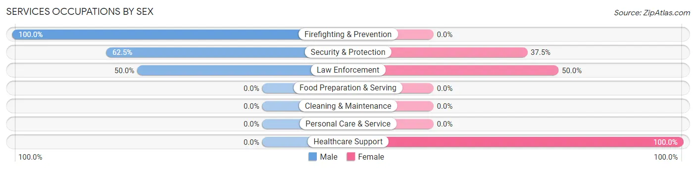 Services Occupations by Sex in Fort Fairfield