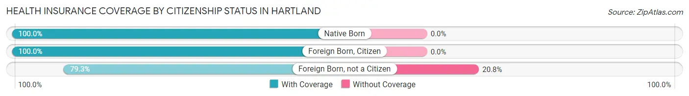 Health Insurance Coverage by Citizenship Status in Hartland
