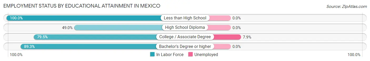 Employment Status by Educational Attainment in Mexico