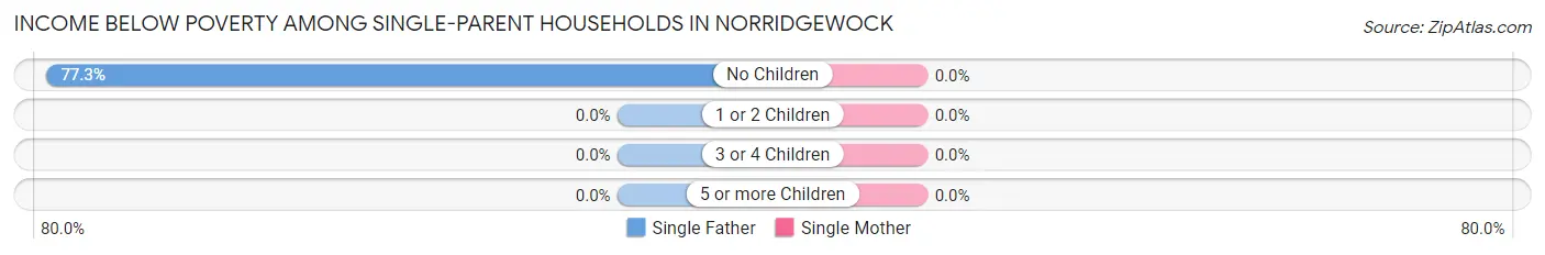 Income Below Poverty Among Single-Parent Households in Norridgewock