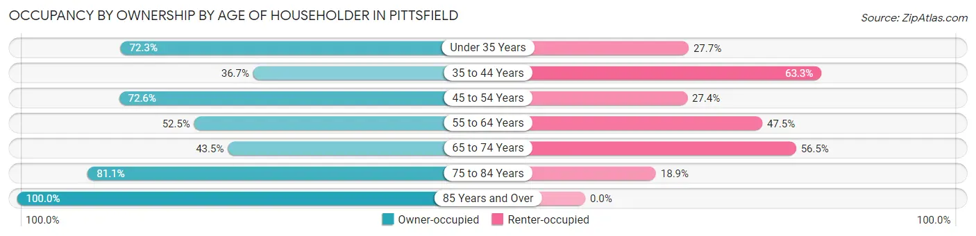 Occupancy by Ownership by Age of Householder in Pittsfield