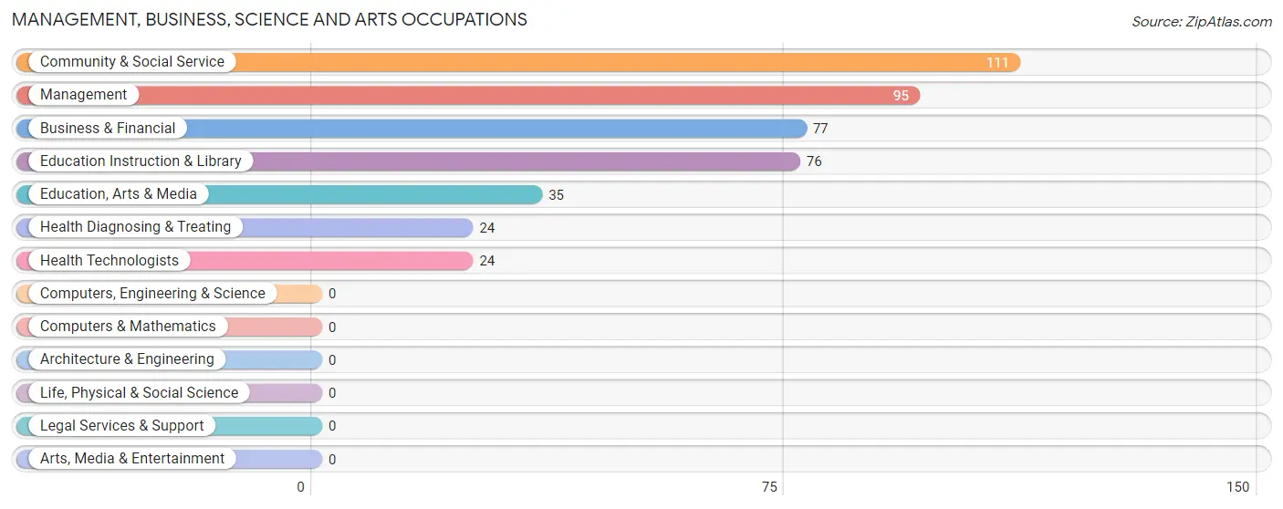 Management, Business, Science and Arts Occupations in Steep Falls