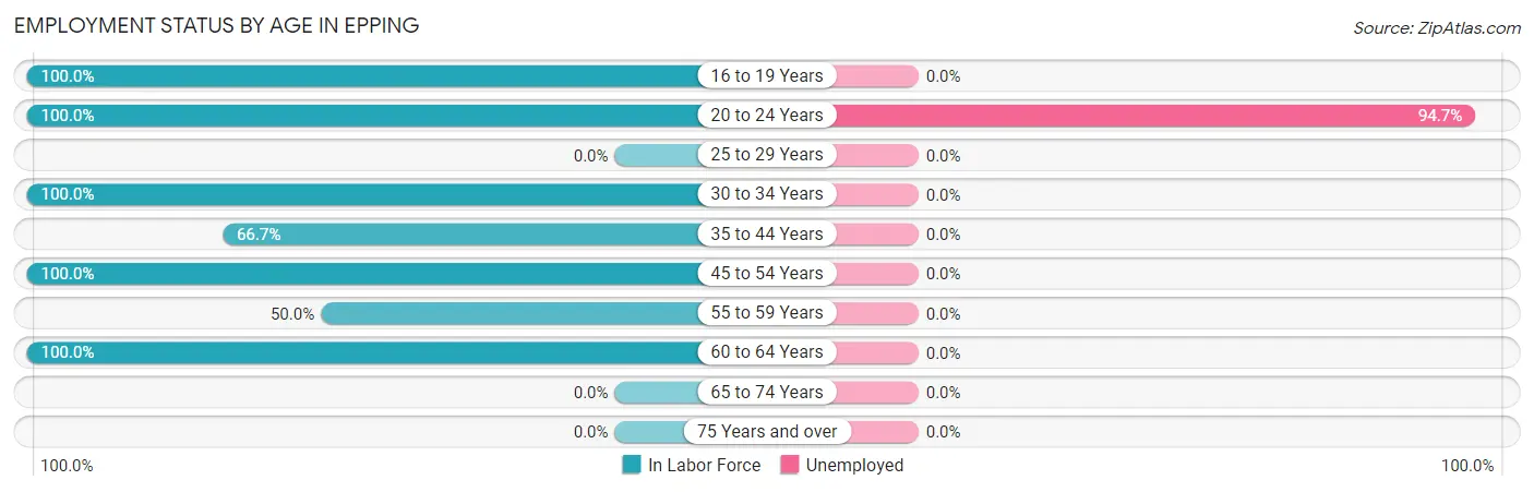 Employment Status by Age in Epping