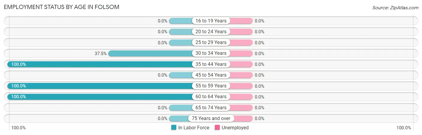 Employment Status by Age in Folsom