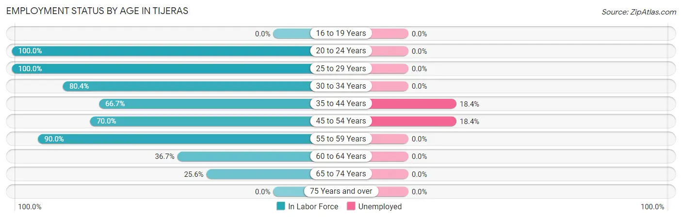 Employment Status by Age in Tijeras