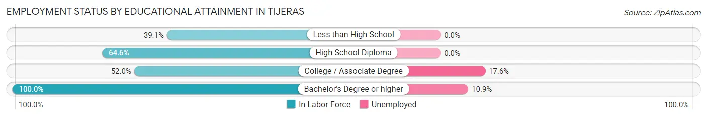 Employment Status by Educational Attainment in Tijeras