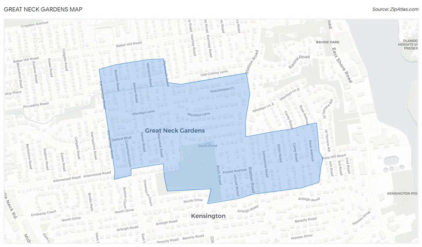 Great Neck Gardens, NY Zip Codes Map & Profile 2023 Zip Atlas