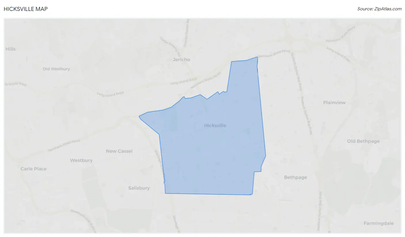 Hicksville, NY 2024 Zip Atlas