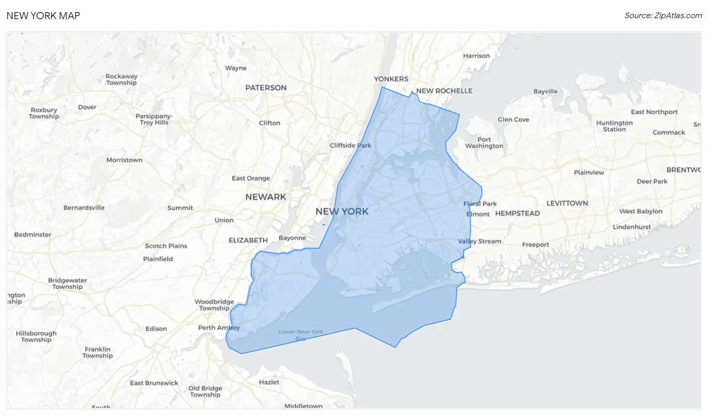 New York, NY Zip Codes Map & Profile 2023 Zip Atlas