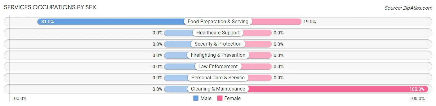 Services Occupations by Sex in Neapolis