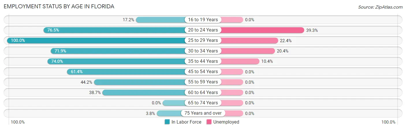 Employment Status by Age in Florida