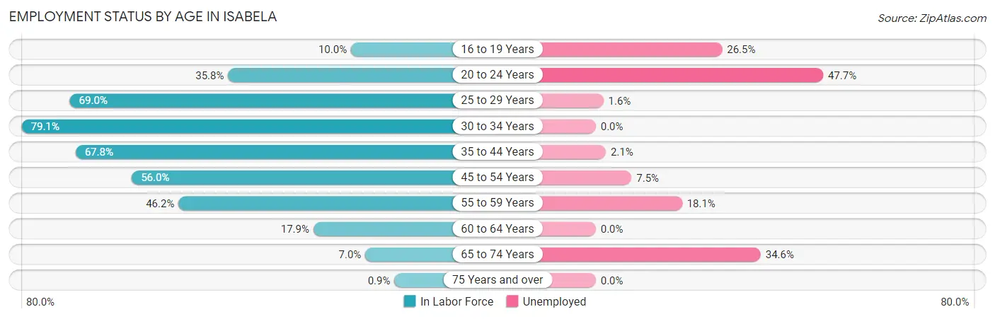 Employment Status by Age in Isabela