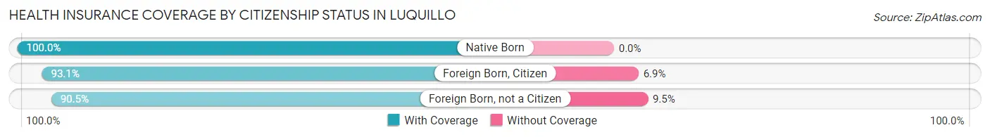 Health Insurance Coverage by Citizenship Status in Luquillo