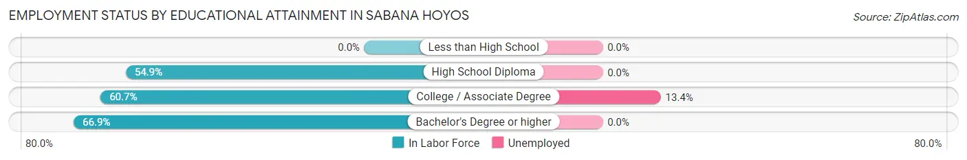 Employment Status by Educational Attainment in Sabana Hoyos