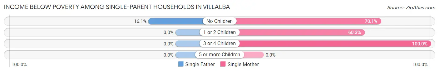 Income Below Poverty Among Single-Parent Households in Villalba