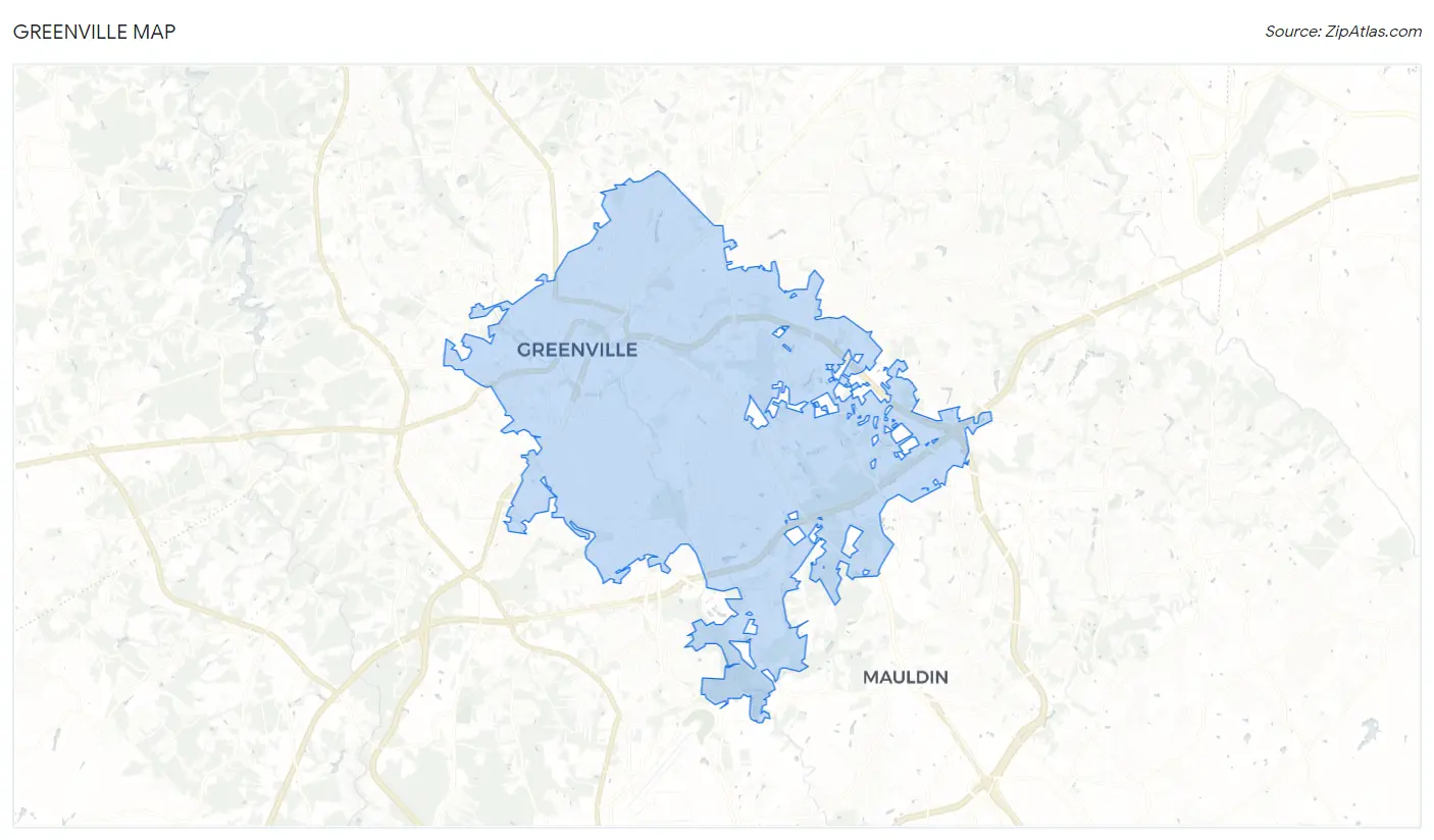 Greenville, SC Zip Codes Map & Profile 2023 Zip Atlas