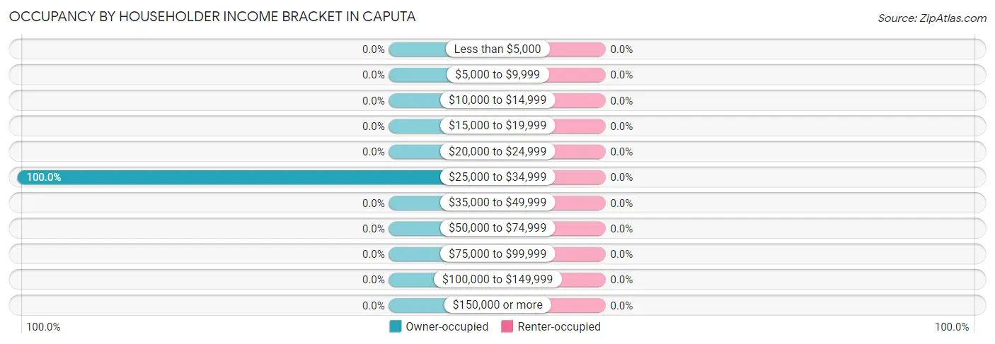 Occupancy by Householder Income Bracket in Caputa