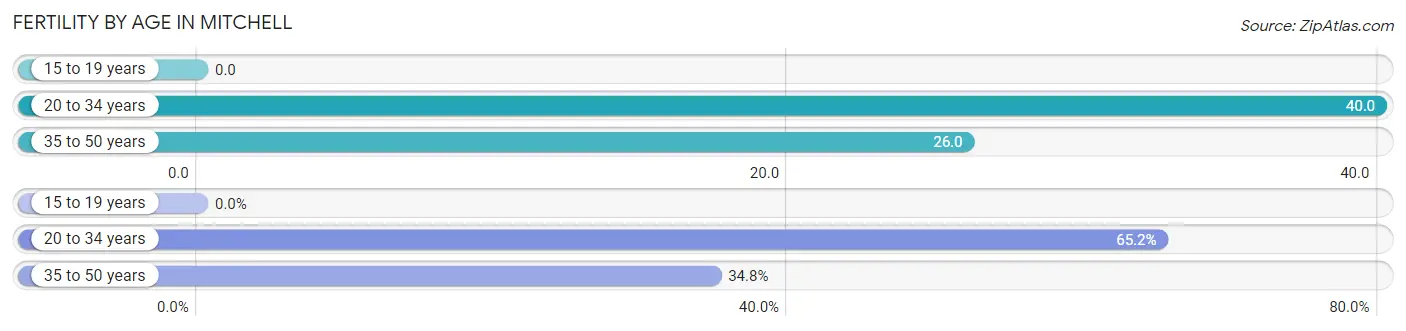 Female Fertility by Age in Mitchell