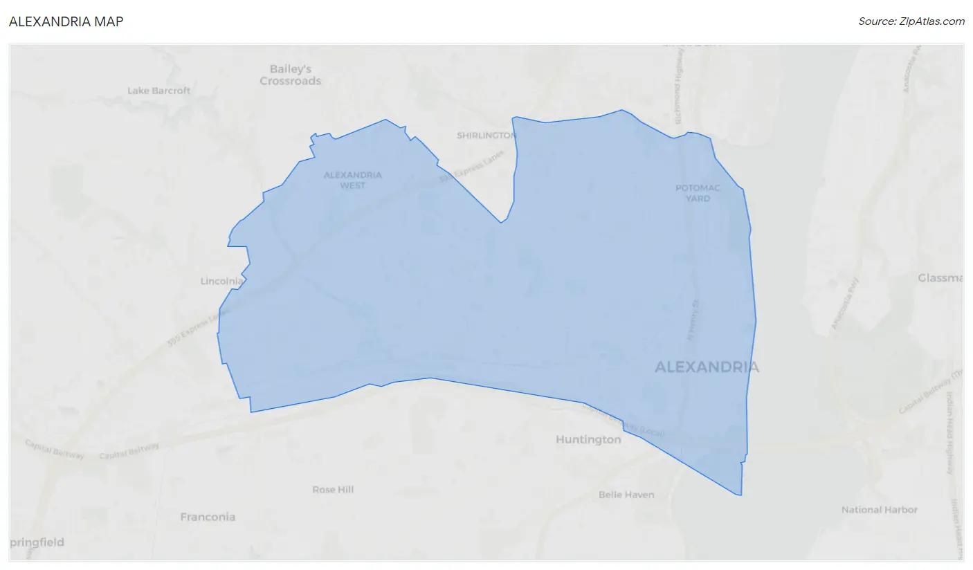 Alexandria, VA Zip Codes Map & Profile 2023 Zip Atlas