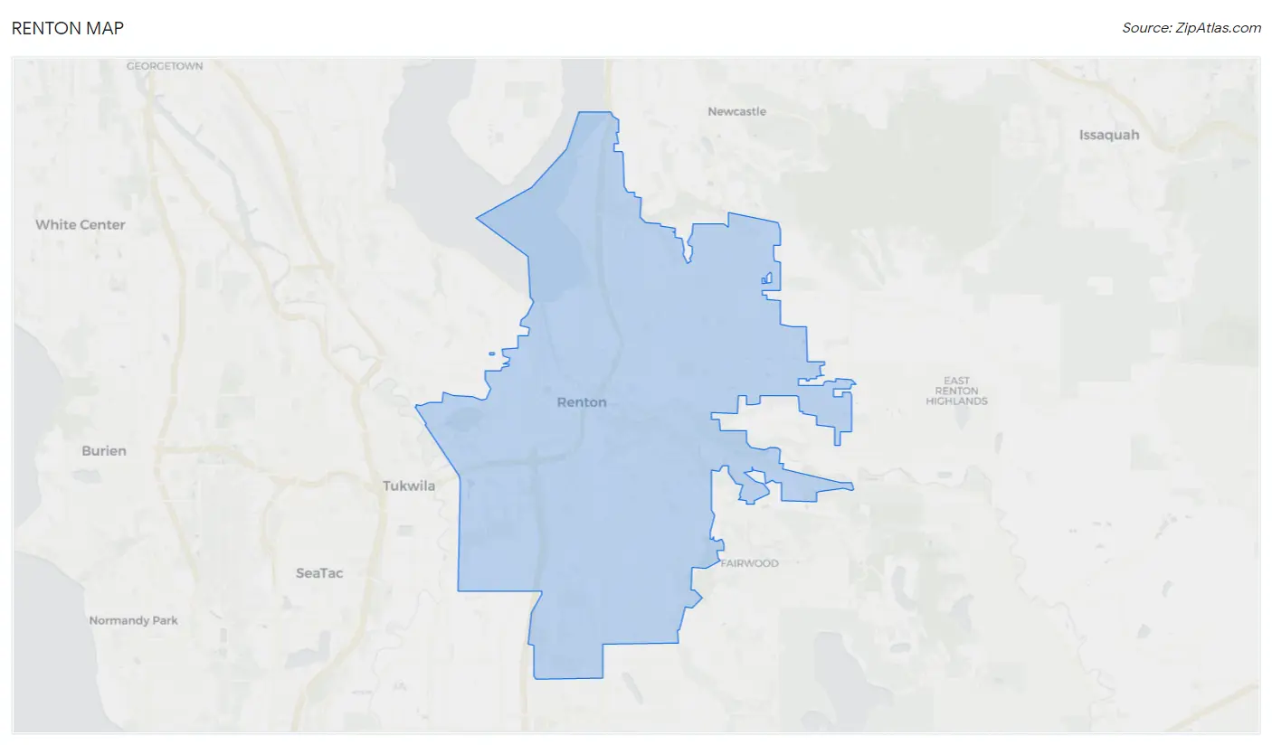 Renton, WA Zip Codes Map & Profile 2023 Zip Atlas