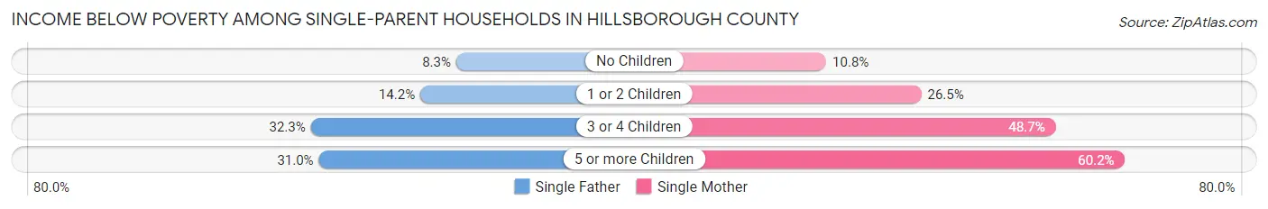 Income Below Poverty Among Single-Parent Households in Hillsborough County