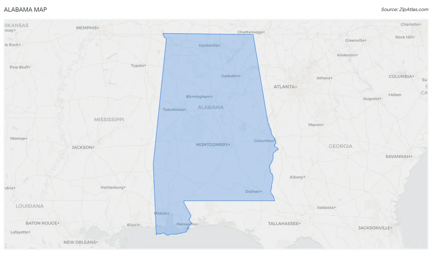Alabama Zip Codes Map And Profile 2023 Zip Atlas 0177