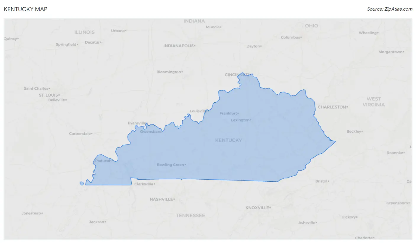 Kentucky Zip Codes Map & Profile 2023 Zip Atlas