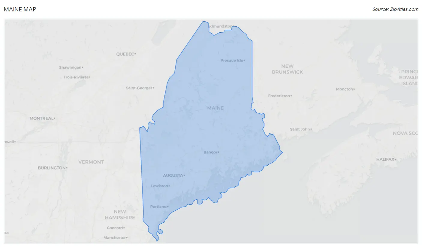 Maine Zip Codes Map & Profile 2023 Zip Atlas