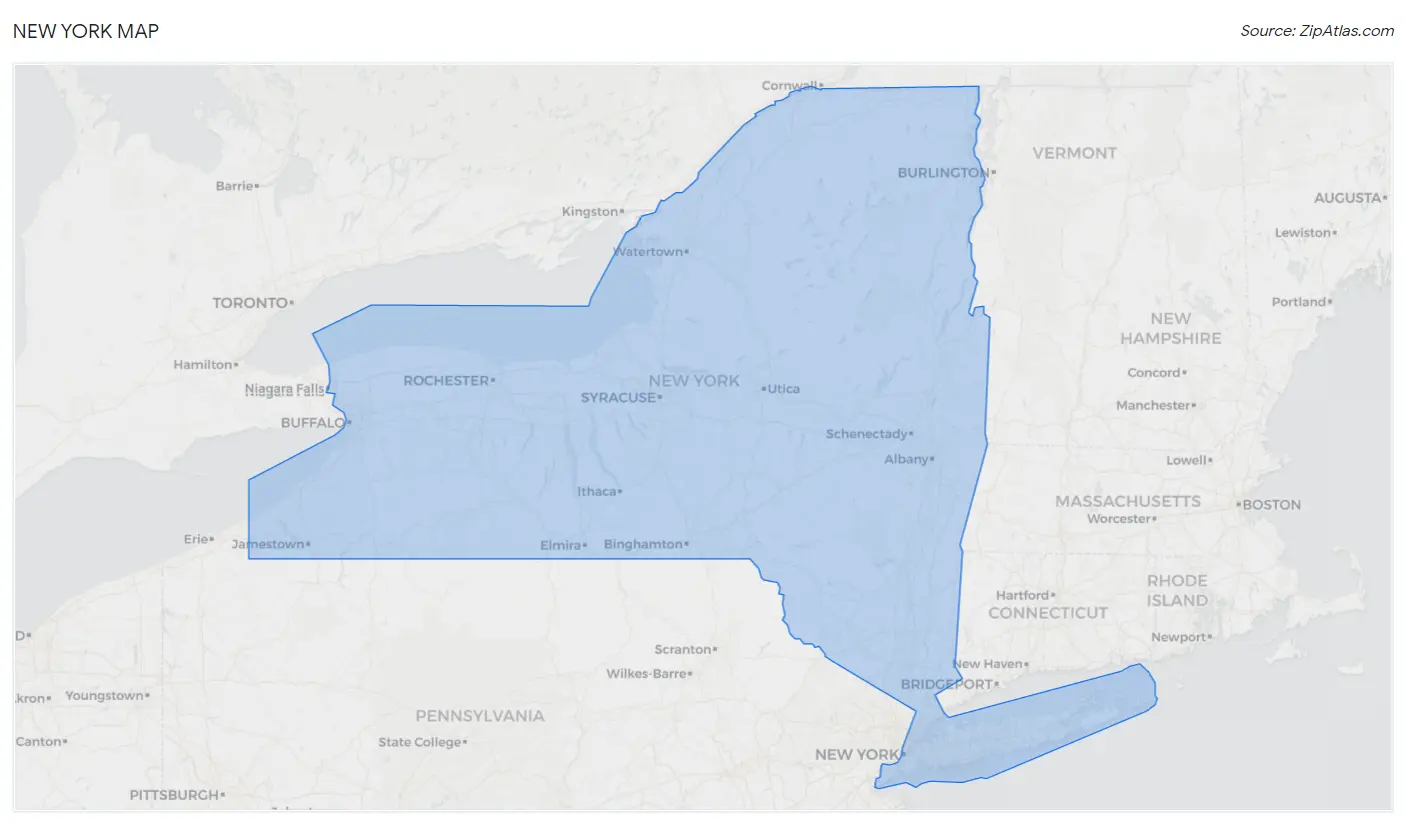 New York Zip Codes Map & Profile 2023 Zip Atlas