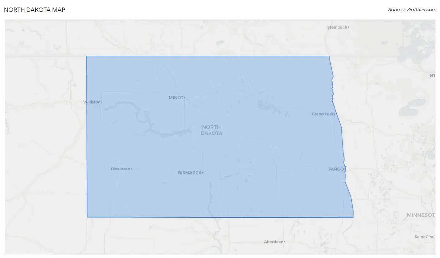 North Dakota Map