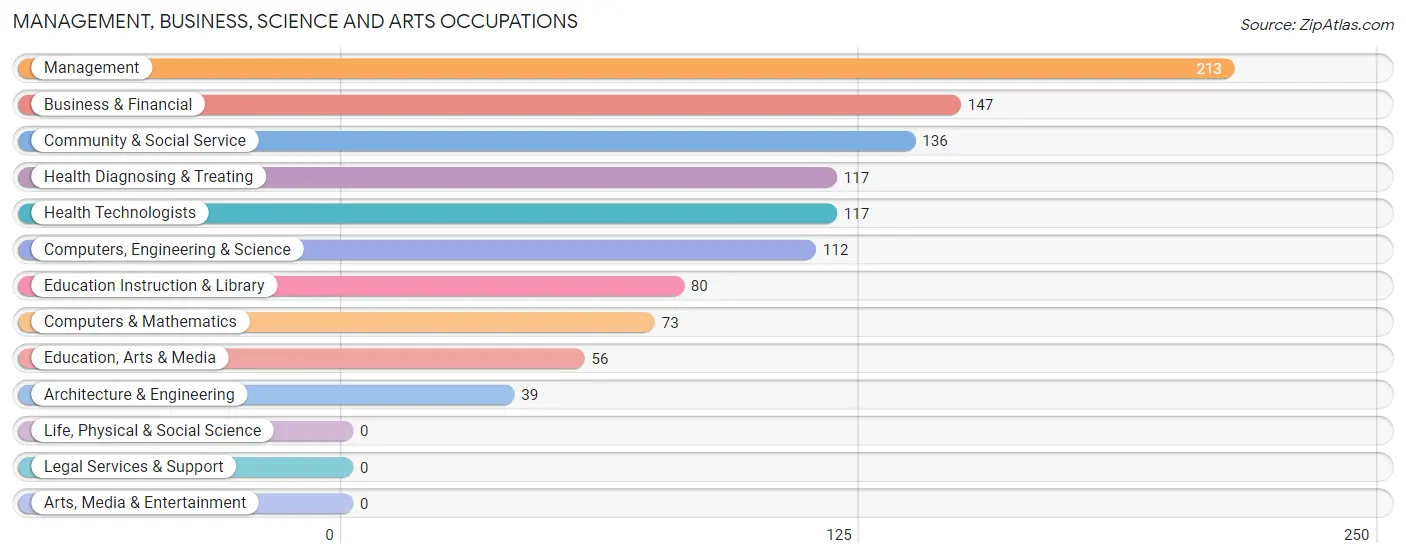 Management, Business, Science and Arts Occupations in Zip Code 03902