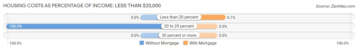 Housing Costs as Percentage of Income in Zip Code 03904: <span>Less than $20,000</span>