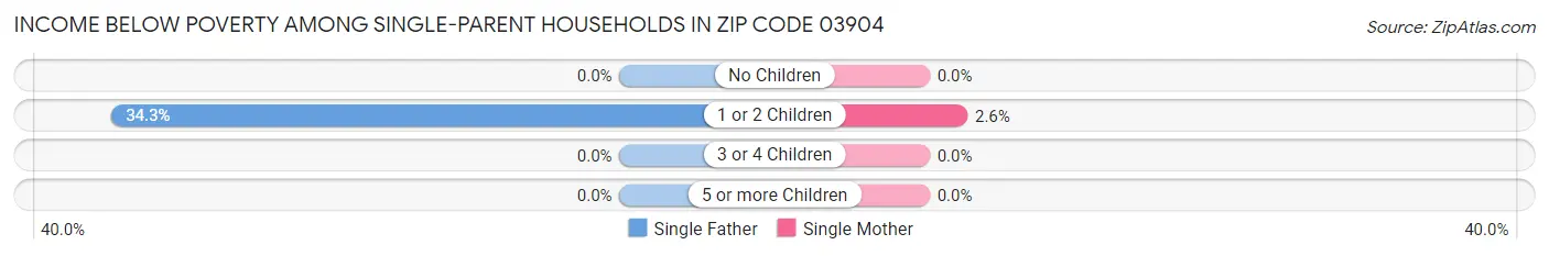 Income Below Poverty Among Single-Parent Households in Zip Code 03904