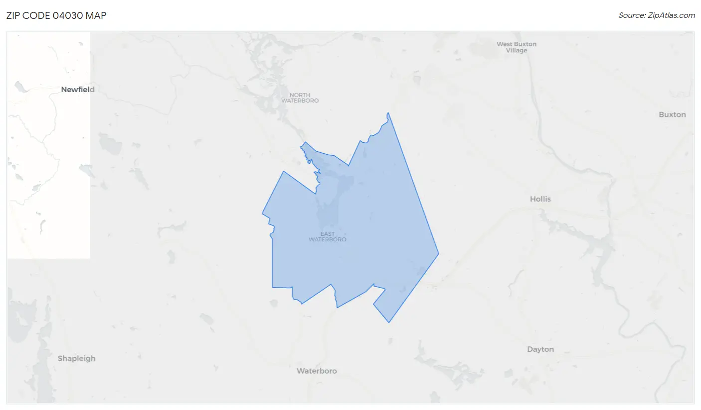 Zip Code 04030 Map
