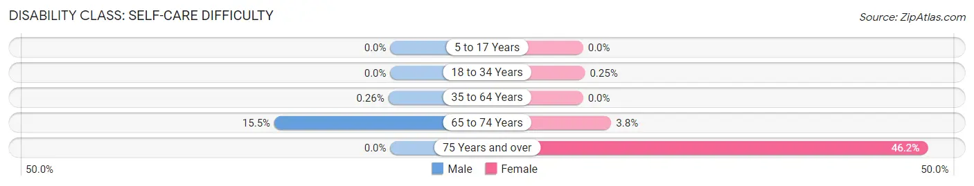 Disability in Zip Code 04030: <span>Self-Care Difficulty</span>