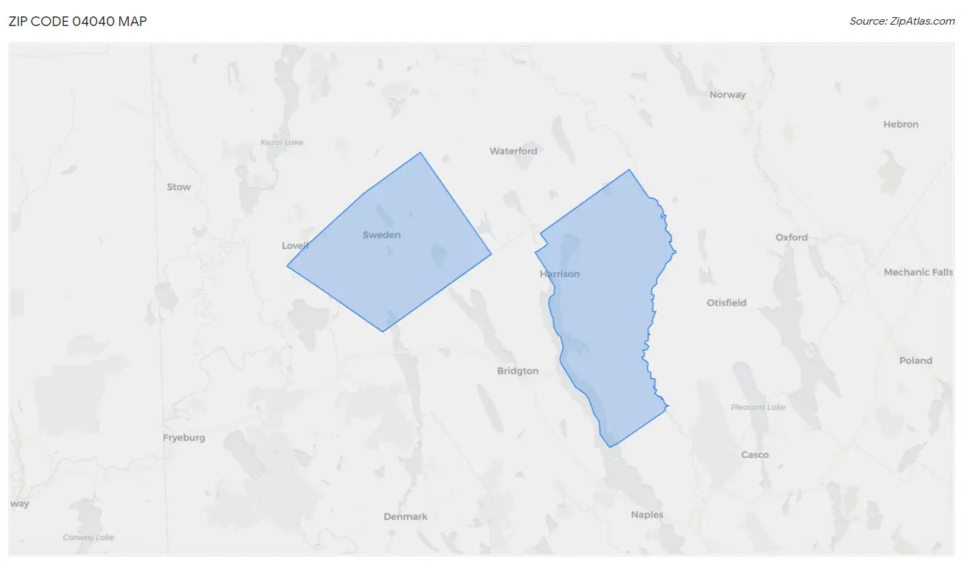 Zip Code 04040 Map