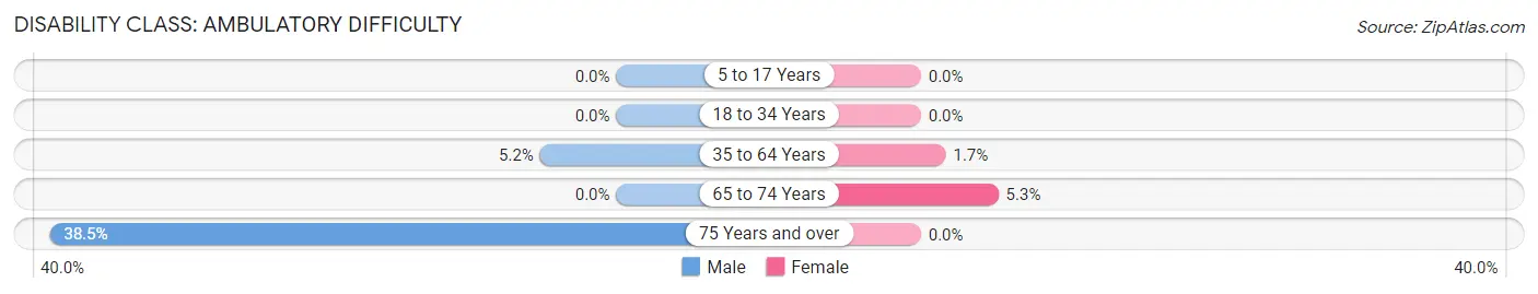 Disability in Zip Code 04050: <span>Ambulatory Difficulty</span>