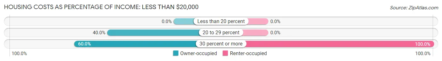 Housing Costs as Percentage of Income in Zip Code 04050: <span>Less than $20,000</span>
