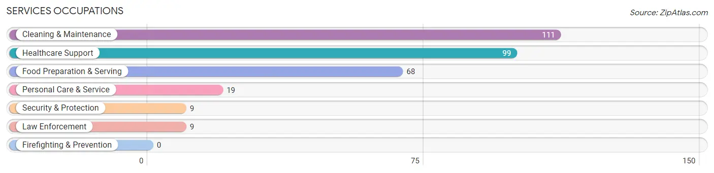 Services Occupations in Zip Code 04071