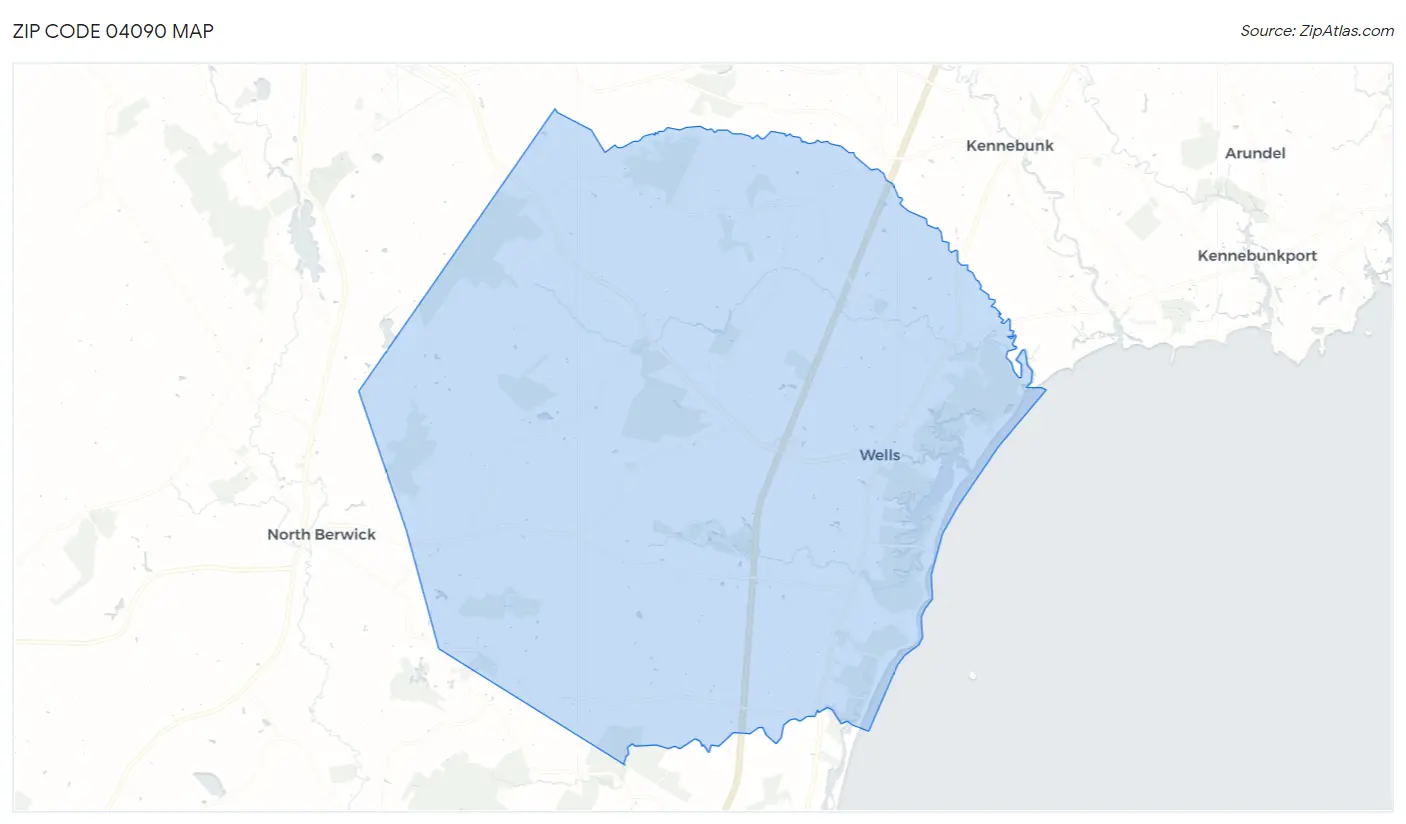 Zip Code 04090 Map
