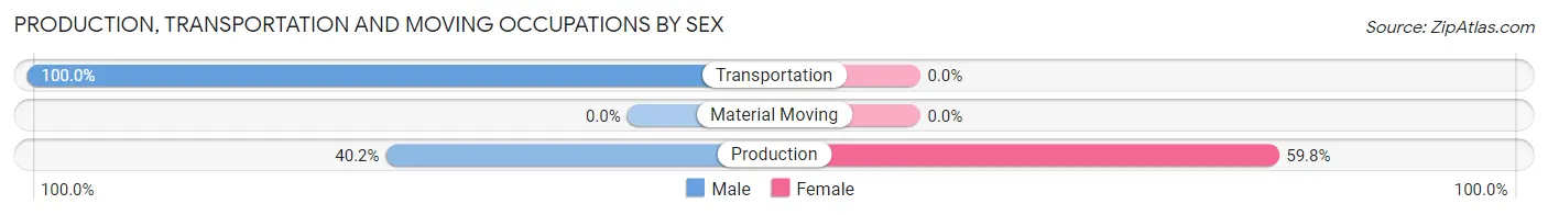 Production, Transportation and Moving Occupations by Sex in Zip Code 04217