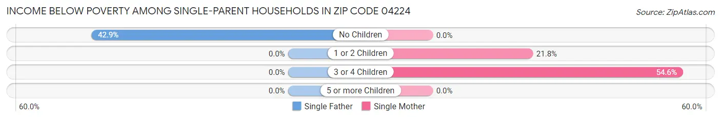 Income Below Poverty Among Single-Parent Households in Zip Code 04224