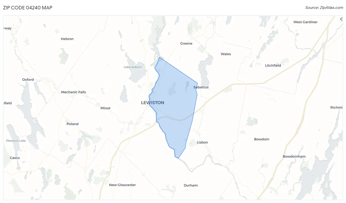 Zip Code 04240 Map