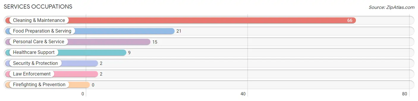 Services Occupations in Zip Code 04255